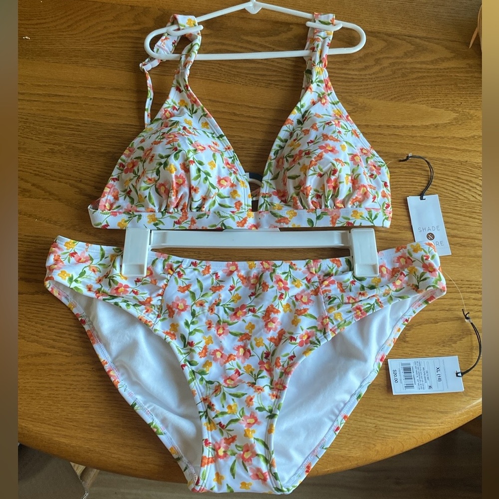 Shade & Shore Bikini Top and Bottom Both Size XL